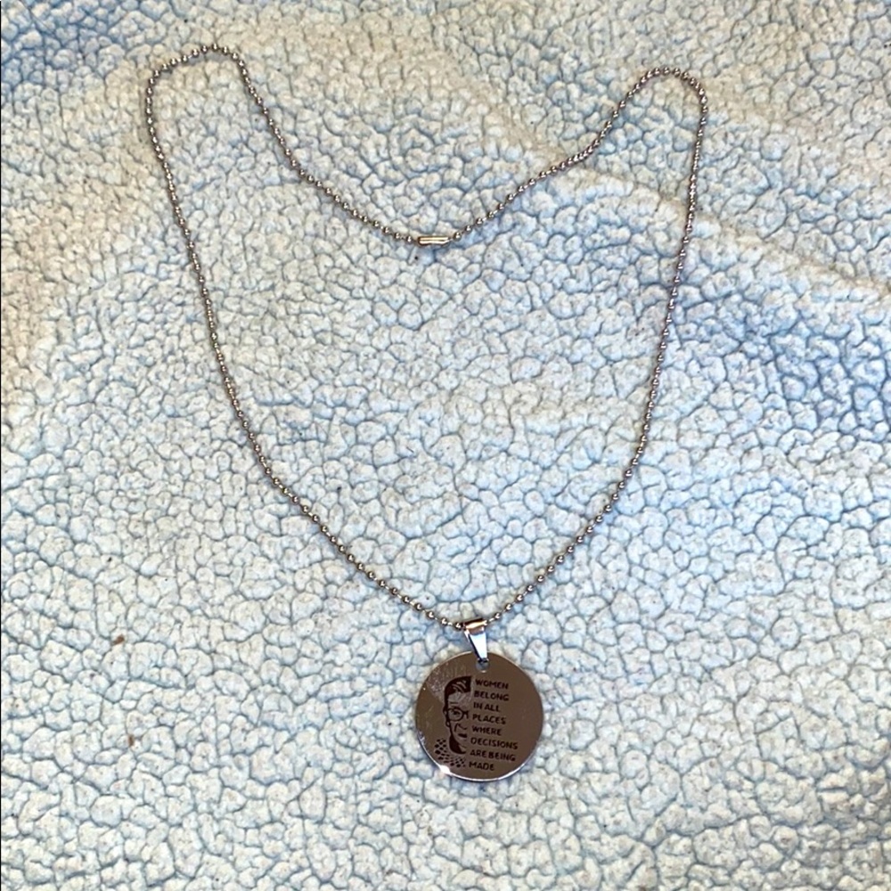 3/$20 RBG, Ruth Bader Ginsburg Never Used Necklace